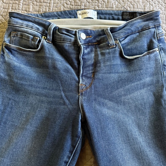 Blanqi Denim Maternity Belly Support Straight Leg Jeans Size 10 Medium Wash - Picture 4 of 16